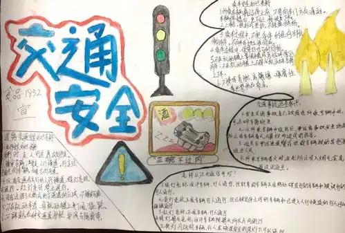 漳州一职校组织学生制作交通安全主题手抄报2018年12.2交通安全主题宣传月系列活动之二