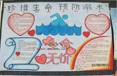 三年级下册的五个不要防溺水的手抄报