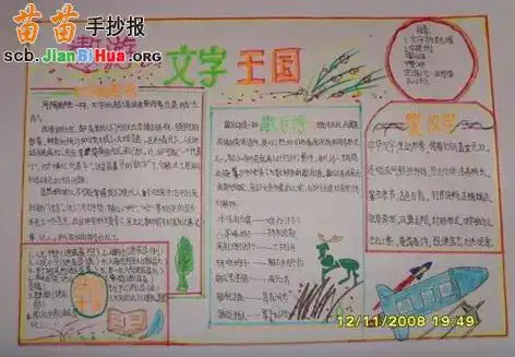 遨游文字王国手抄报