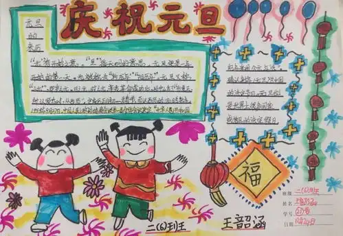 2020元旦精美手抄报模板素材合集,简单实用