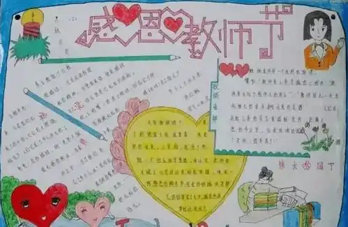 小学语文教师节手抄报框架参考,作业事半功倍