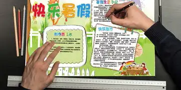 快乐暑假小报简报版式图片设计素材高清psd模板下载40.46mb暑假旅游手抄报大全