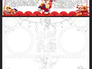 春节习俗小报民风民俗手抄报新年电子小报图片模板worddoc设计图下载元旦手抄报大全编号17401889