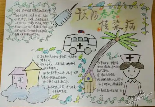 预防春季传染病手抄报图片4张