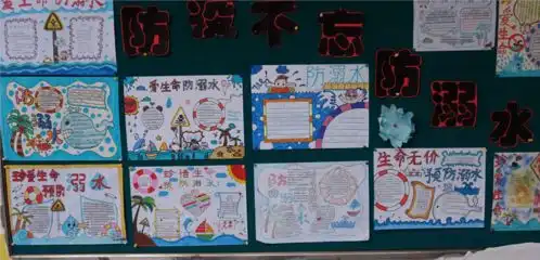 防疫不忘防溺水助力创城我先行桂林市穿山小学小学开展防溺水主题手抄报活动