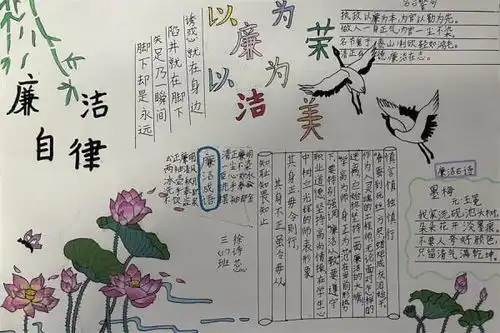 合肥市颐和佳苑小学教育集团开展清廉主题手抄报活动