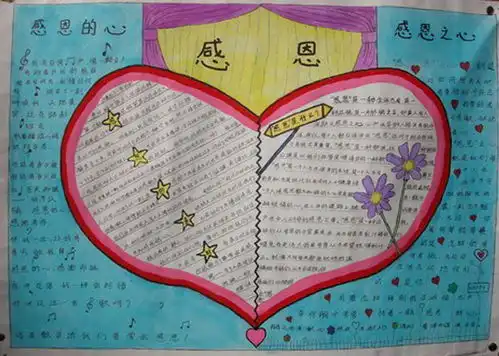 感恩教师节手抄报感恩的心