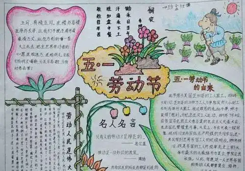 五一劳动节手抄报名言名句名诗作文汇总,快来给孩子收藏