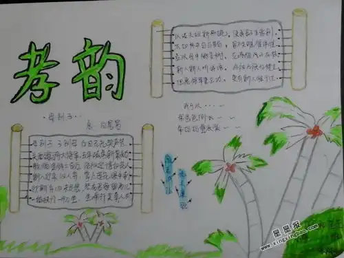 孝韵手抄报图片内容
