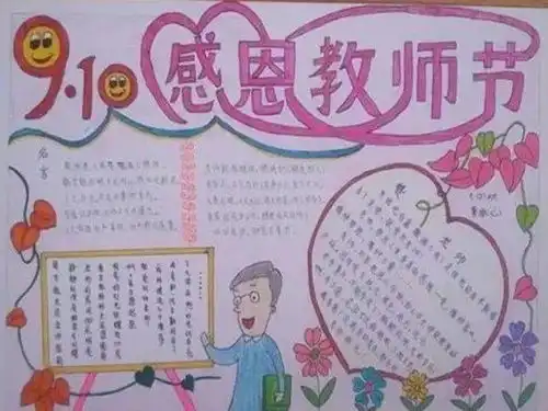 教师节香坊区图书馆眼中的您手抄报作品展