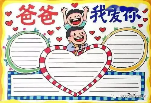 父亲节定制手抄报,画出满满的爱,送给亲爱的爸爸
