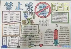 远离毒品手抄报模板简单漂亮禁毒手抄报图片