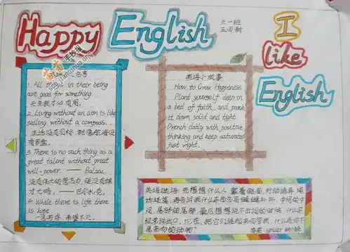 happyenglish快乐英语手抄报图片大全资料