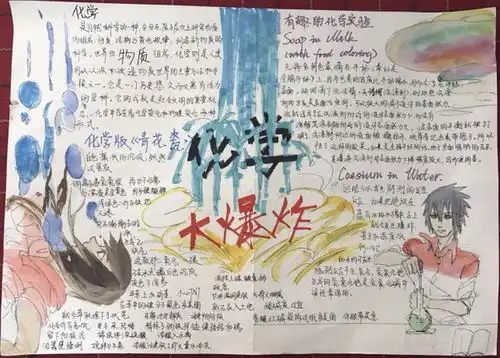 化学大爆炸手抄报图片内容