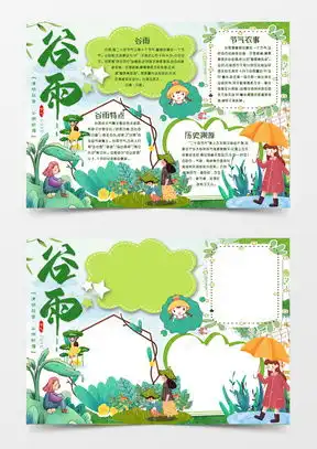 模板下载谷雨手抄报图片设计素材熊猫办公