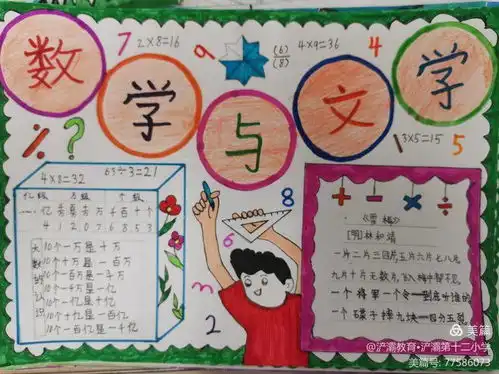 四年级数学实践活动数学与文学手抄报