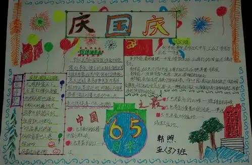 庆国庆65周年手抄报版面设计图