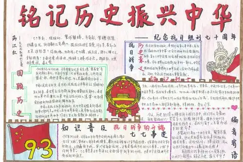 学院举办纪念抗日战争胜利70周年手抄报评选活动