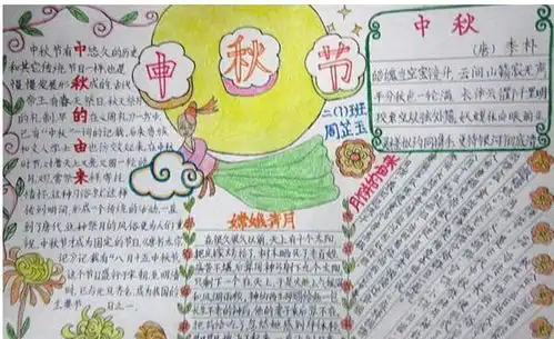 小学生中秋节手抄报内容