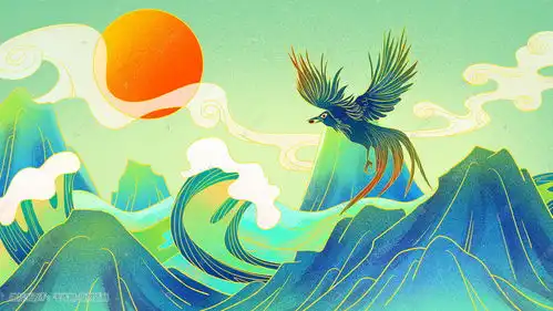中国神话故事精卫填海插画图片千库网