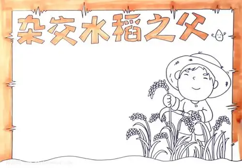 杂交水稻之父手抄报怎么画