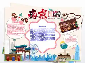 南京之旅我爱南京美丽的南京手抄报电子小报图片模板psd设计图下载地理手抄报大全编号16879635