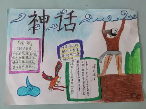 读神话故事做精美小报