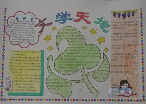 以读书为主题手抄报有什么简笔画字少