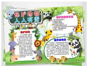 保护动物人人有责手抄电子小报边框模板图片worddoc设计图下载爱护动植物手抄报大全编号17576554