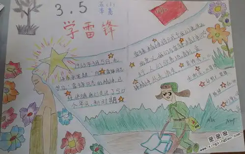 学雷锋手抄报版面设计图