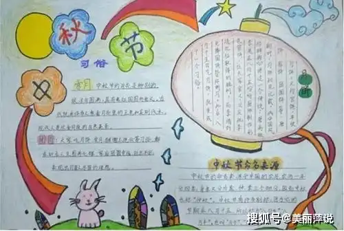 中秋节手抄报怎么画中秋节简单漂亮手抄报模板