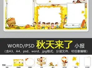 wordps秋游秋天来了电子小报立秋小报二十四节气秋天手抄报图片素材psd模板下载65.76mb保护环境手抄报大全环保手抄报