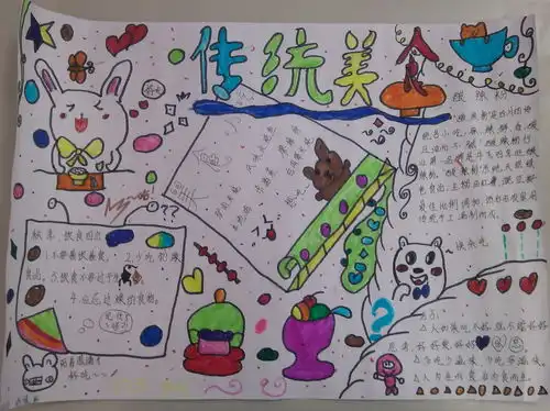小学四年级美食手抄报
