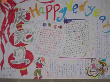 迎新年黑板报新年习俗