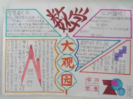 数学手抄报版面设计图小数的产生