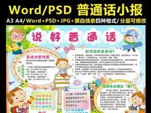 推广普通话小报校园文明礼仪手抄报电子小报图片设计素材高清worddoc模板下载89.79mb道德与法治手抄报大全