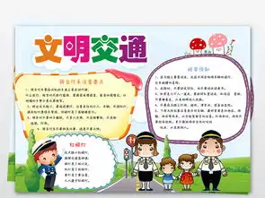 交通安全文明交通出行小报手抄报模板下载图片worddoc设计图交通安全手抄报大全编号18937127