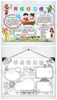 wordps好习惯小报文明礼仪美德手抄报个人卫生电子小报图片模板下载