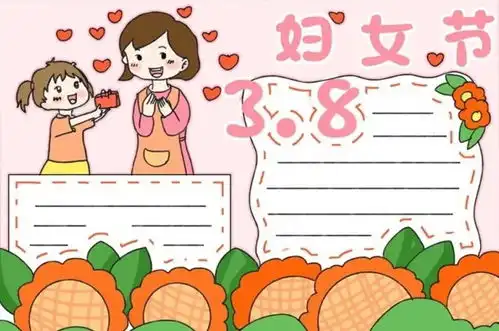 素材3.8女神节专属手抄报,你家孩子肯定需要,赶紧收藏起来