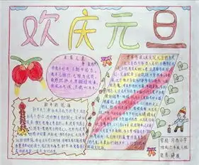 元旦手抄报新年元旦祝福语