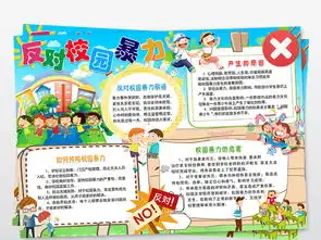 反对校园暴力校园欺凌电子手抄报小报模板图片psd设计图下载其他大全编号18343949