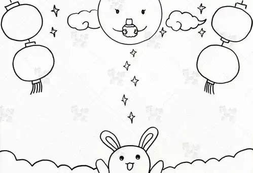 中秋佳节,情满人间学画简单又好看的中秋节手抄报,含内容文字