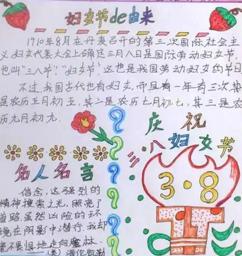 2021年三八妇女节手抄报5张