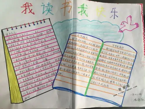 关于我读书我快乐手抄报图片大全