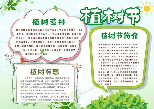 植树节手抄报设计图片素材