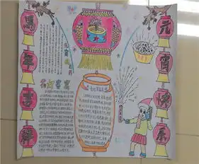 元宵节手抄报在元宵节里到处观灯
