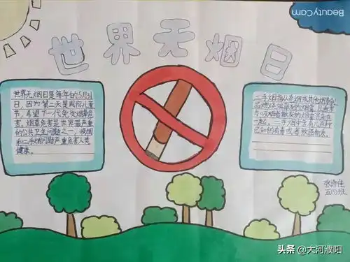 濮阳市昆吾小学拒绝第一支烟让世界一片洁净世界无烟日主题系列活动