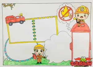 消防手抄报简单又漂亮,消防安全要关注