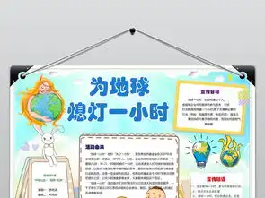 保护地球关灯1小时绿色小报节约用电手抄报图片模板psd设计图下载保护环境手抄报大全编号18441232