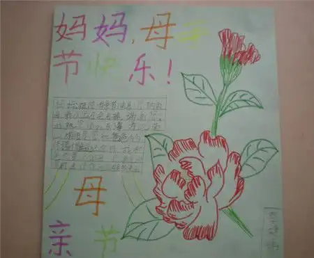 母亲节手抄报母亲节,愿您开心